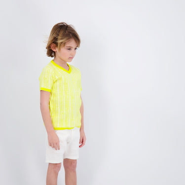 NEON VNECK RIBBED SWEATER