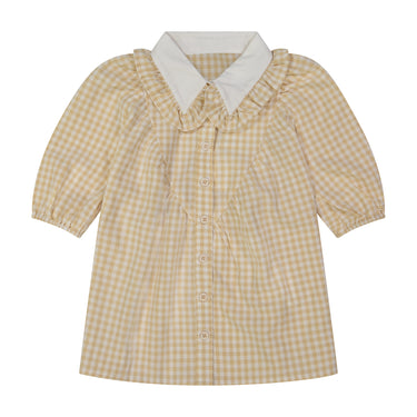 Gingham Blouse & Skirt Set