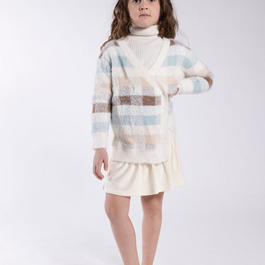 Plaid Knit Cardigan