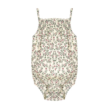 FLORAL MICROPLEAT ROMPER