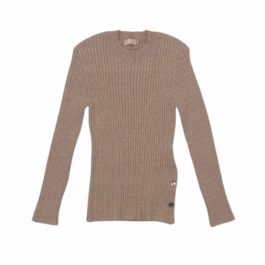 BUTTONED SIDE SLIT SWEATER