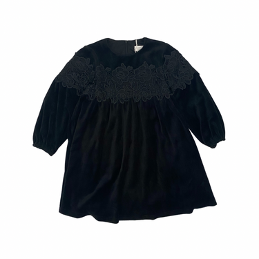 VELOUR CROCHET DRESS