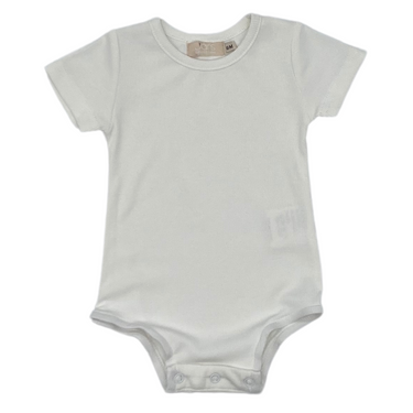 Ribbed Short Sleeve Bodysuit
