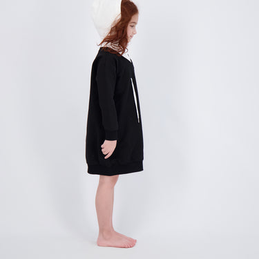 CONTRAST HOODIE DRESS