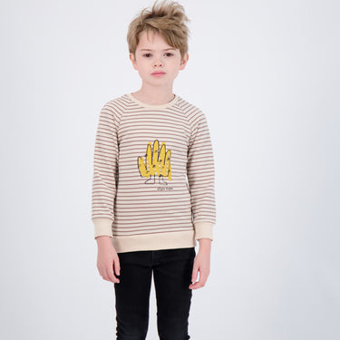 STRIPED SWEATSHIRT TOP