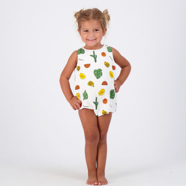 Printed Gauze Romper