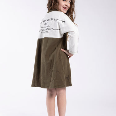 Back Colorblock Sweatshirt Dress