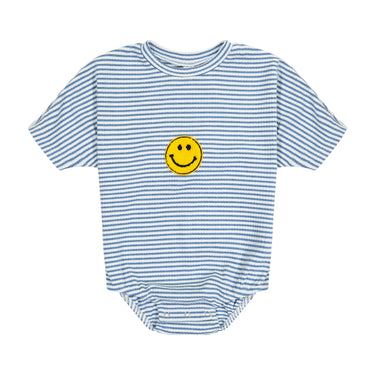 STRIPED SMILEY ROMPER