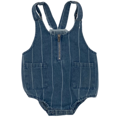 Denim Pinstripe Romper