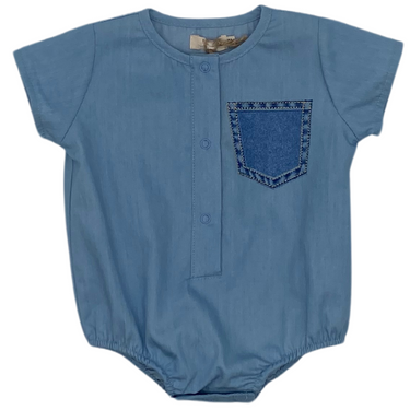 Chambray Pocket Romper