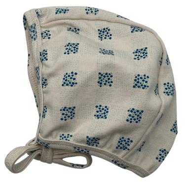 FLOWER GRID FOOTIE AND BONNET