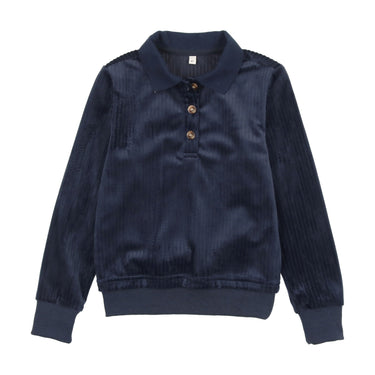 Ribbed Velour Polo