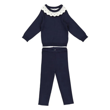 Argyle Knit Set Ruffle