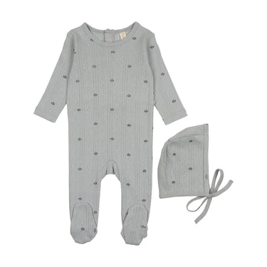 Printed Pointelle Footie Set