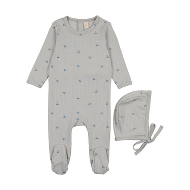 Printed Pointelle Footie Set
