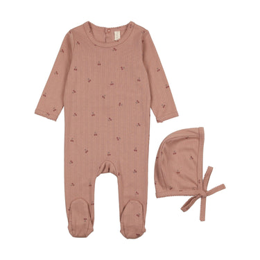 Printed Pointelle Footie Set