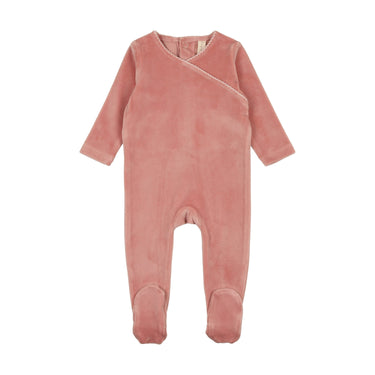 Velour Scalloped Collar Footie