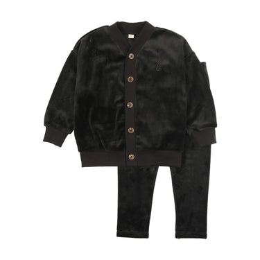 Velour Cardigan Set