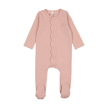 Embroidered Cherry Footie