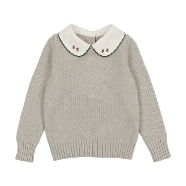 Dressy Knit Pete Pan Collar Top*