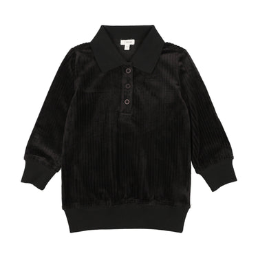Ribbed Velour Polo