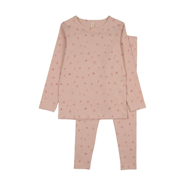 Velour Floral Long Set