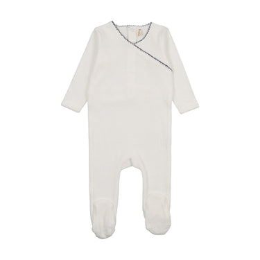 Velour Scalloped Collar Footie Set