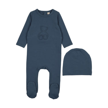 Embossed Teddy Footie Set
