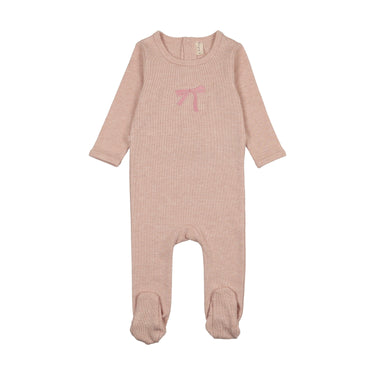 Embroidered Graphic Bow Footie