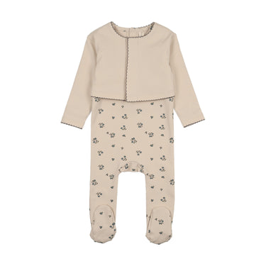 Floral Cardigan Footie