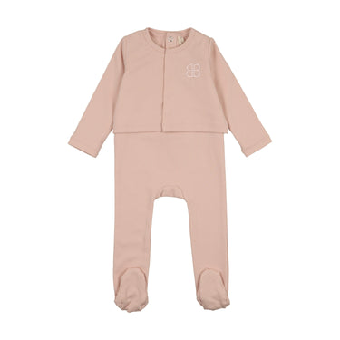 Embroidered Cardigan Footie