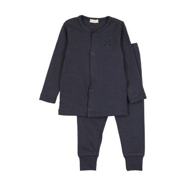 Embroidered Cardigan Lounge Set