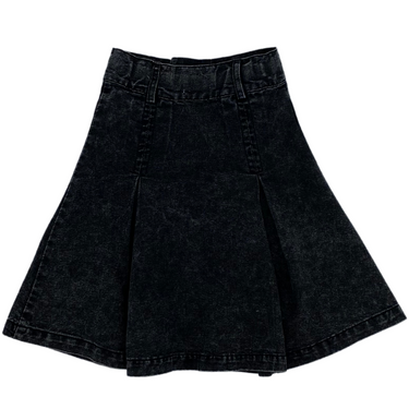 Denim Pleat Skirt