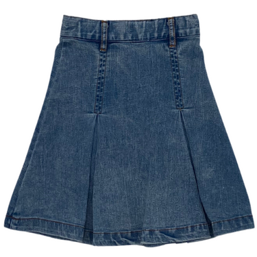 Denim Pleat Skirt