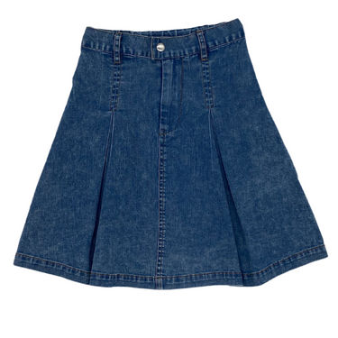 Denim Pleat Skirt