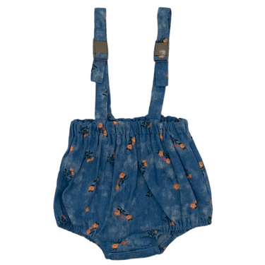 Buckle Denim Floral Romper