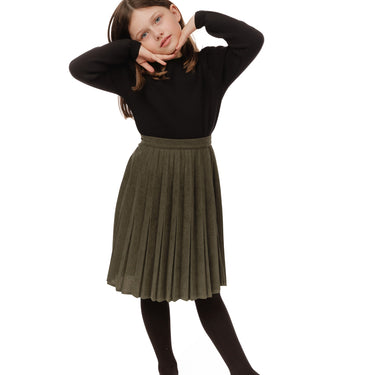 Hunter Green Pleated Skirt
