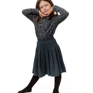 Blue Pleated T-Shirt Skirt