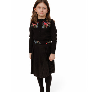 Back Knitted Pleated Skirt