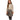 Beige Neutral Colored Plaid Scalloped Skirt