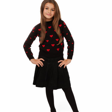Back Sweater With Red Hearts