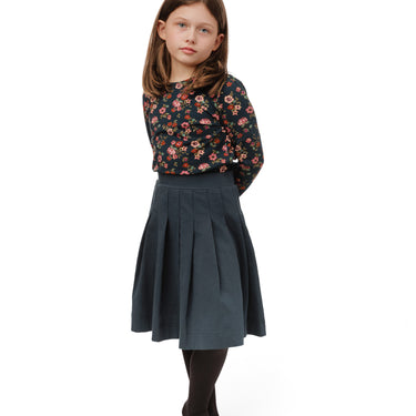 Blue Pleated T-Shirt Skirt