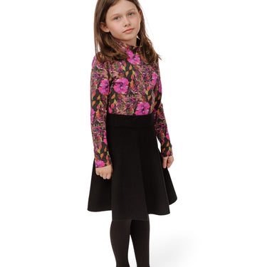 Fuschia Floral Printed Turtlneck