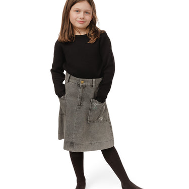 Grey Denim Skirt