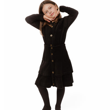Black Button Front Skirt