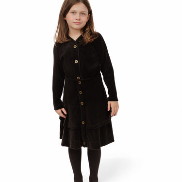 Black Button Front Skirt