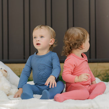 Embossed Teddy Footie Set