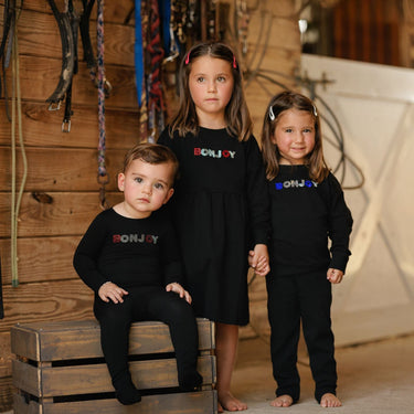 Bonjoy Rhinestone Sweatshirt Set