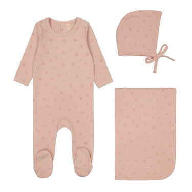 Velour Floral Layette Set