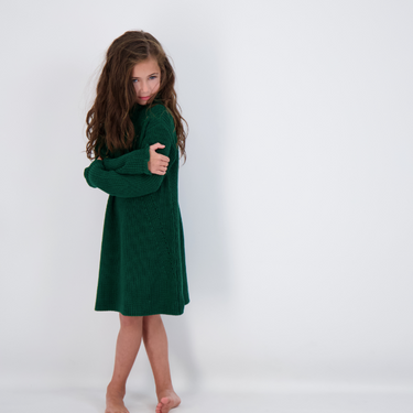GREEN KNIT DRESS